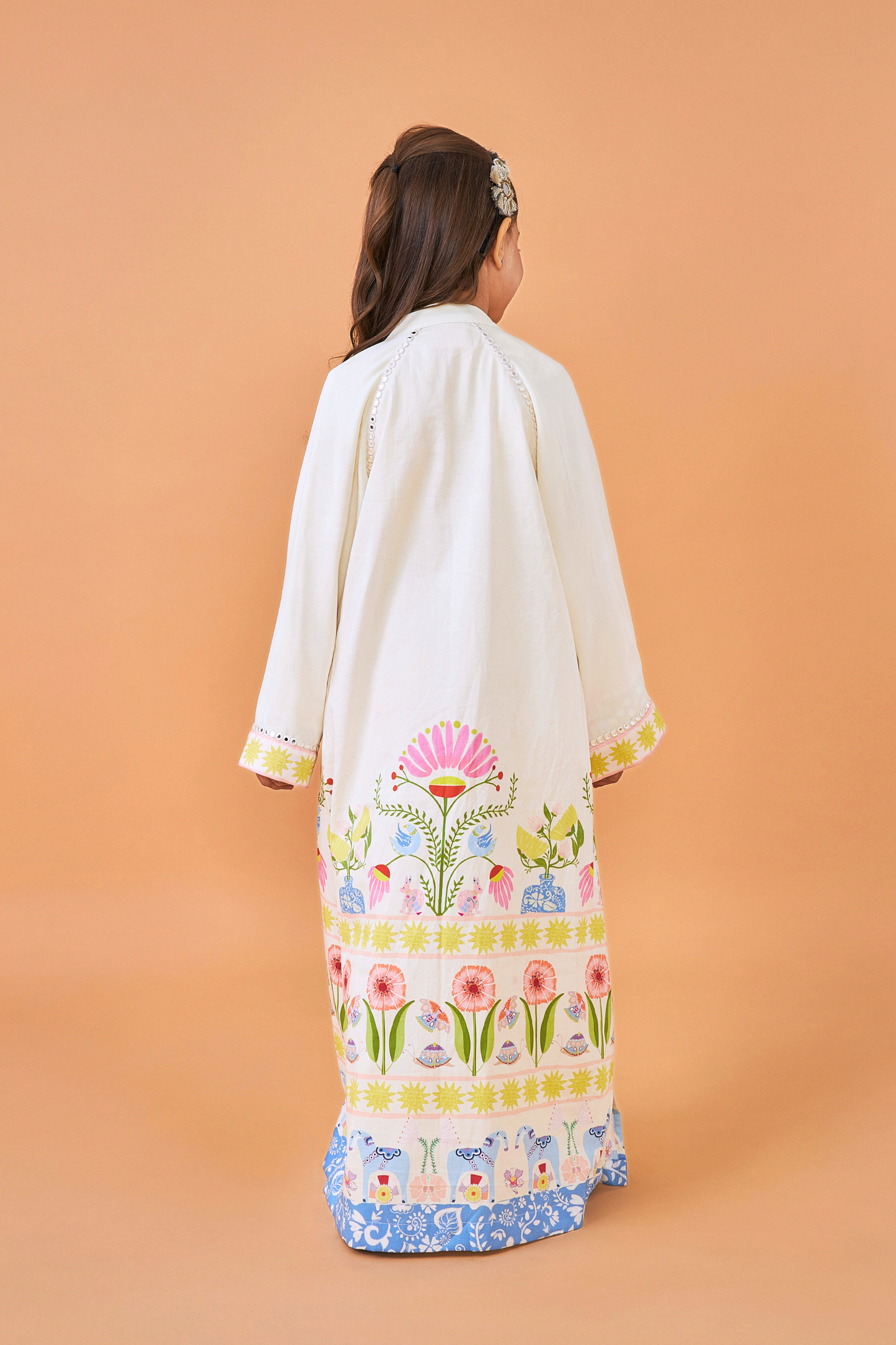 Dala Coat with Poppy Yellow Long Dress