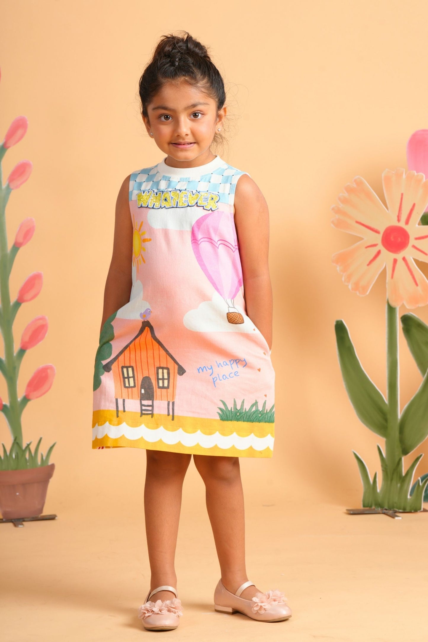 My Happy Place Girls Embellished Dress
