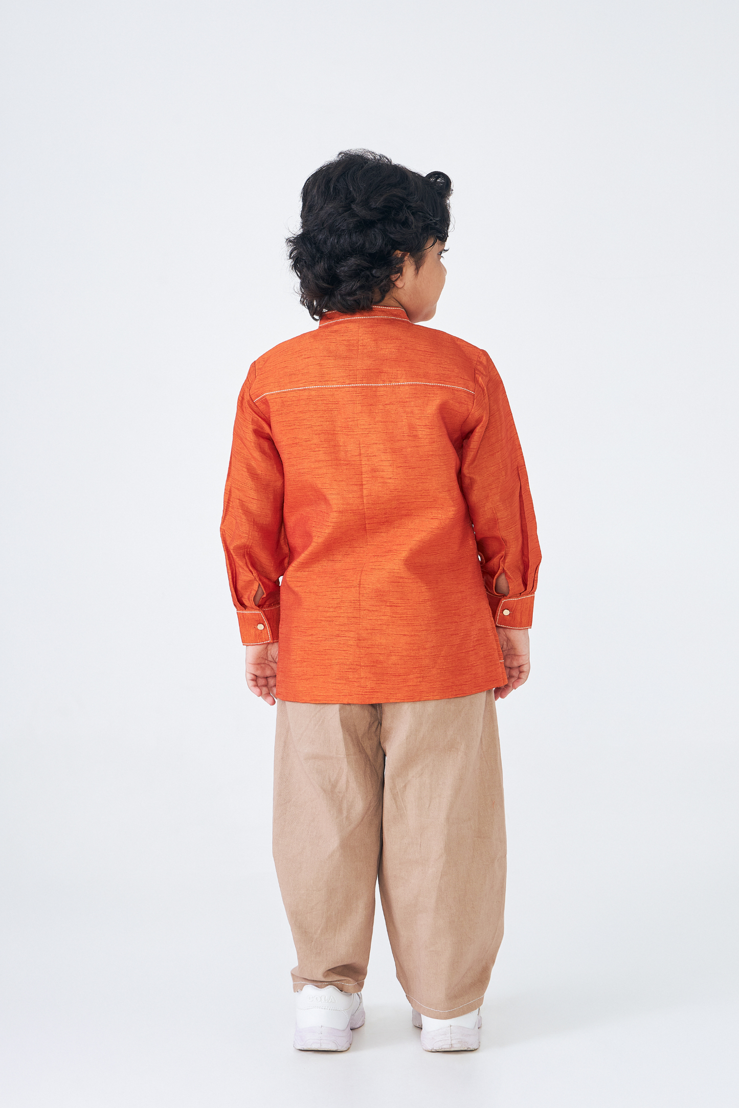 Riva Orange Boys Embellished Jacket - 1 Pc