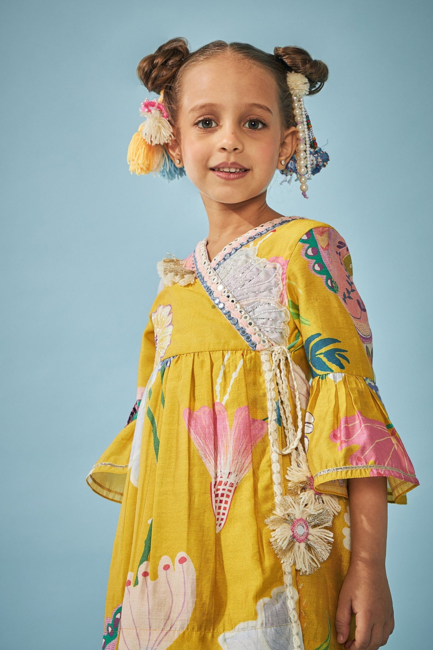 Yellow Bloom Embellished Girls & Boys Coord - Boy & Girl