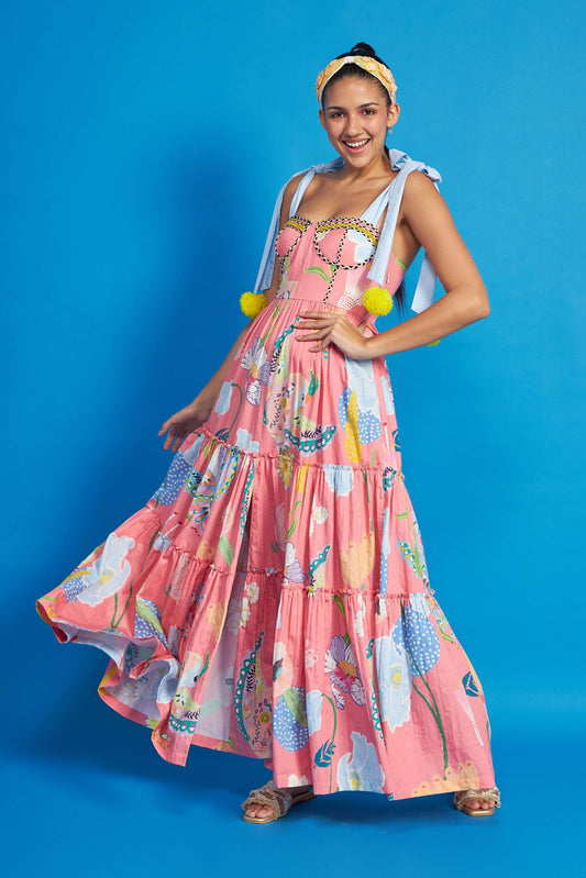 Lola Pink Maxi Tier - Dress