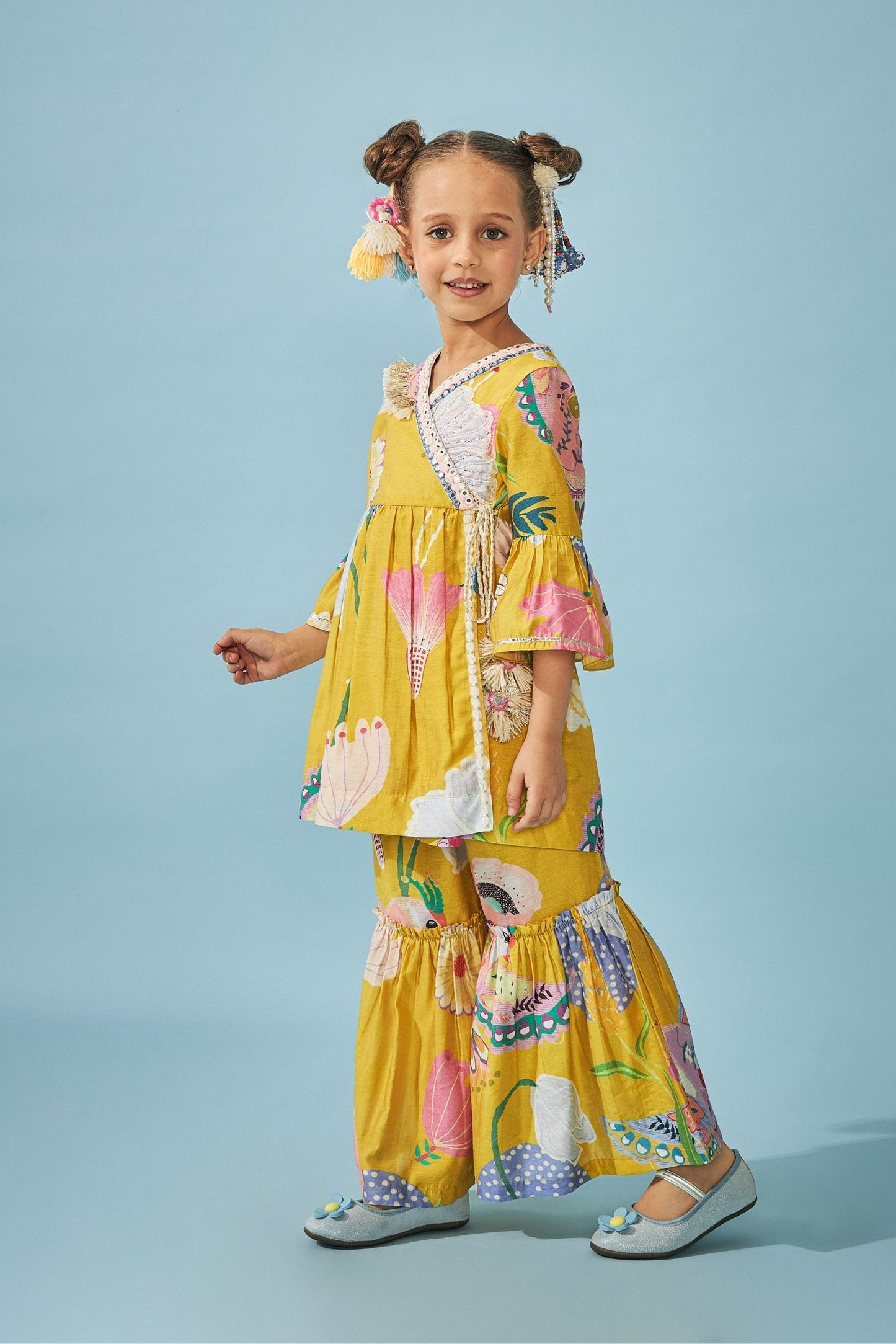 Yellow Bloom Embellished Girls & Boys Coord - Boy & Girl