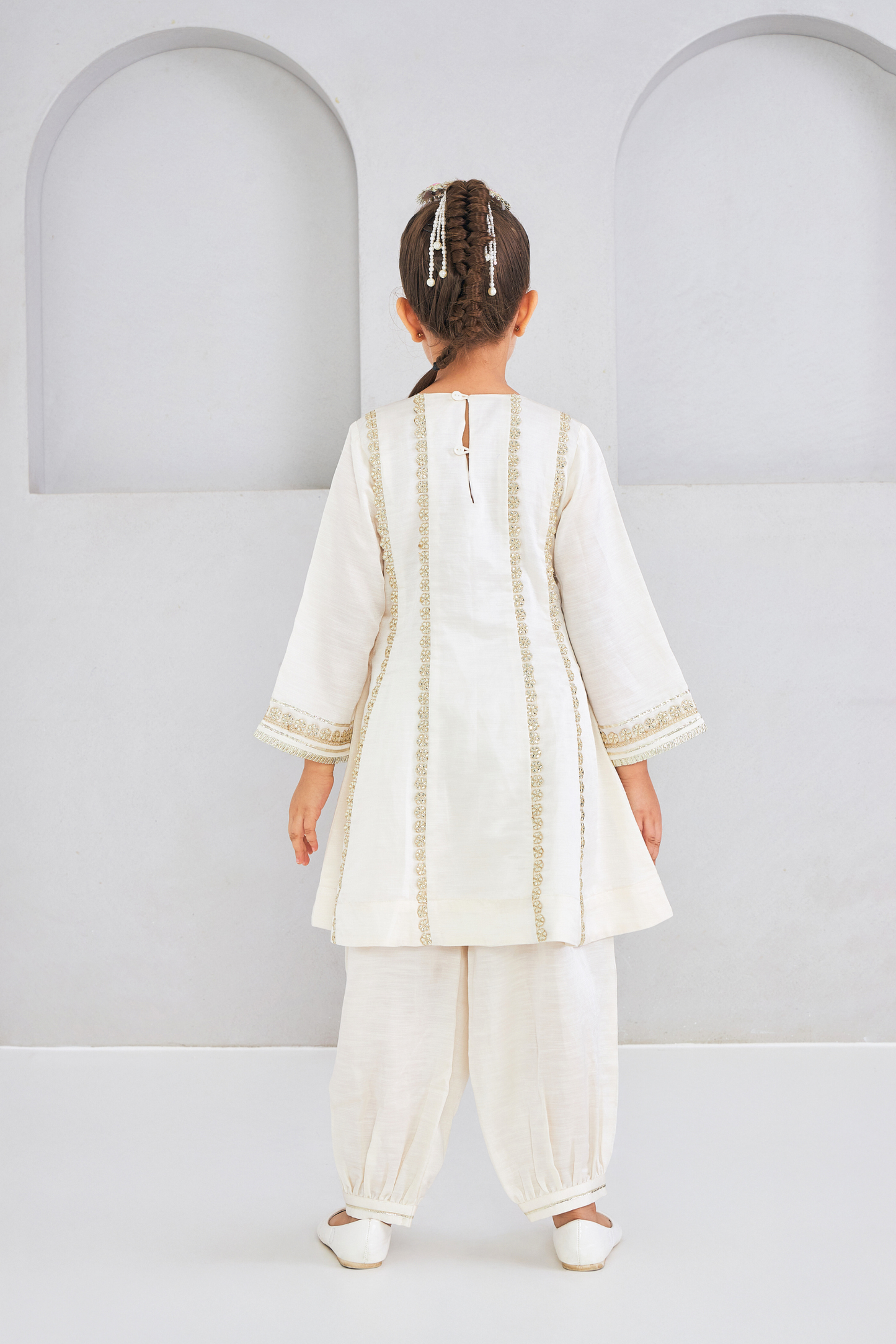 Ivora Girls Embellished Tunic With Trousers Co-ord ( Set of 2pcs )