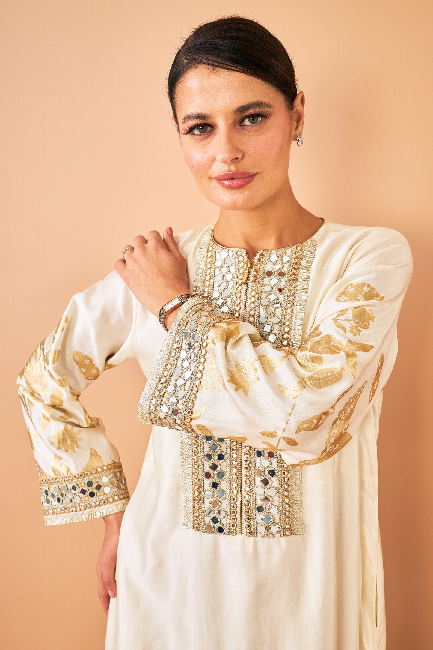 Alba Gold Ladies Long Dress