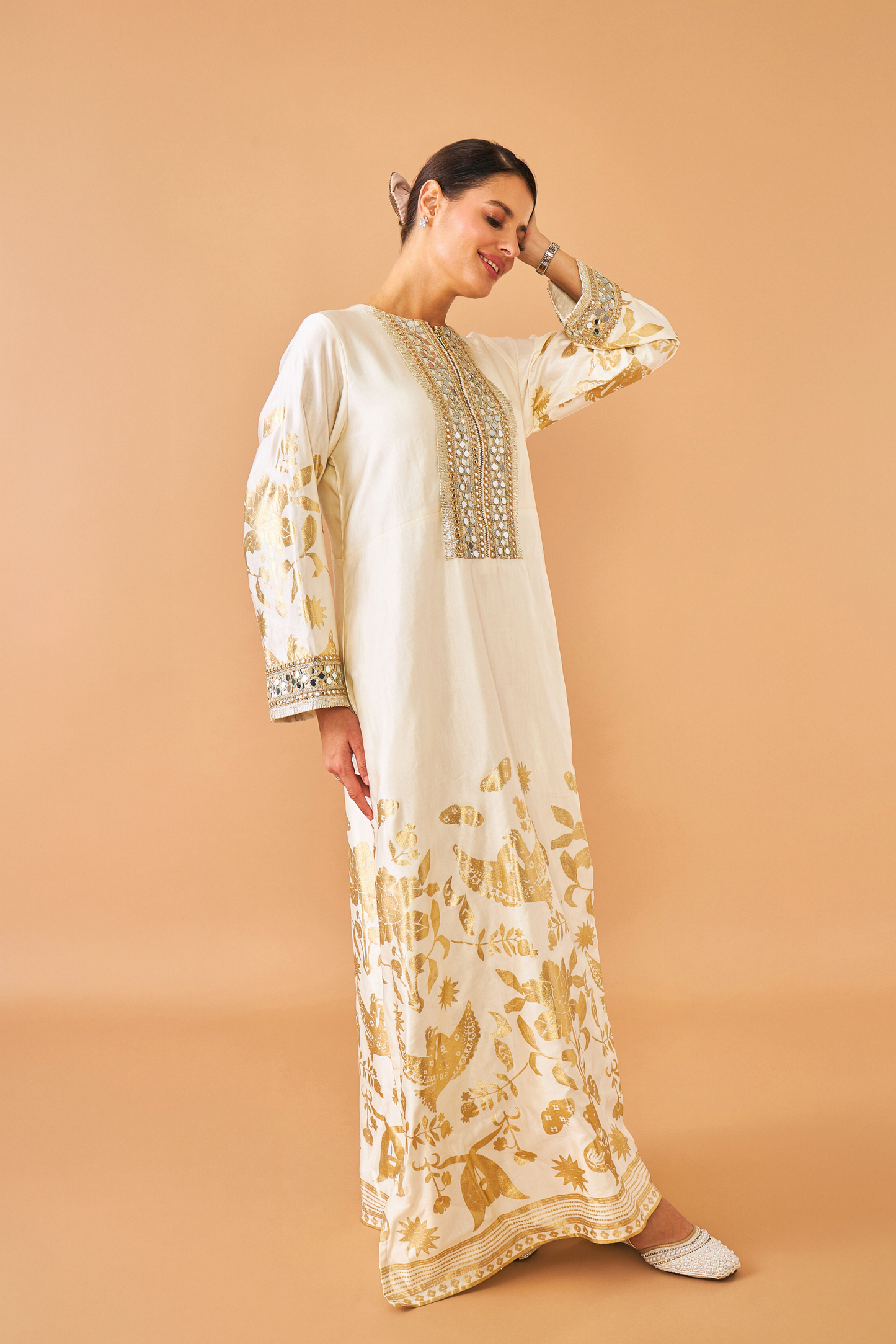 Alba Gold Ladies Long Dress