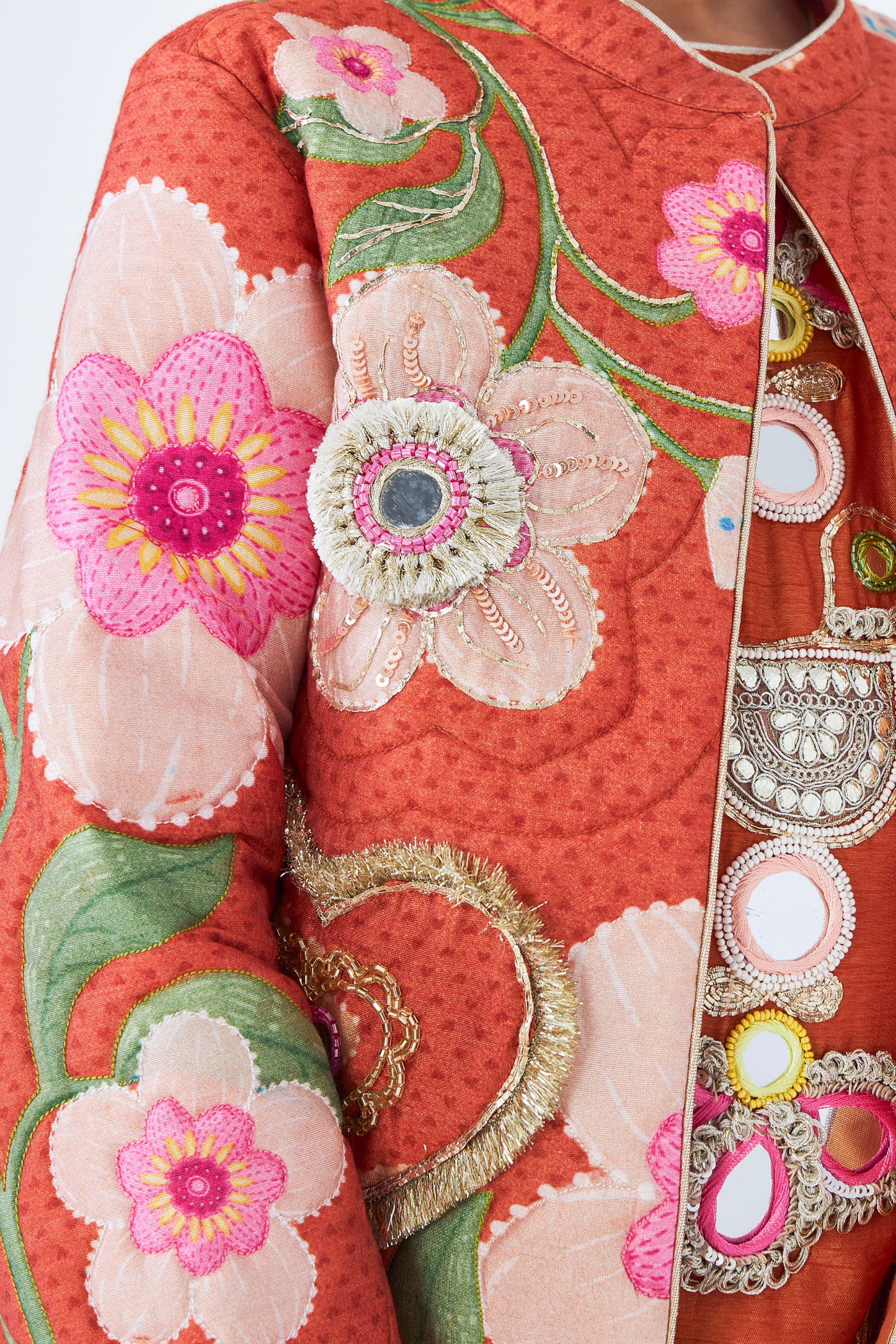 Riva Embellished Girls Quilted Jacket- 1 pc