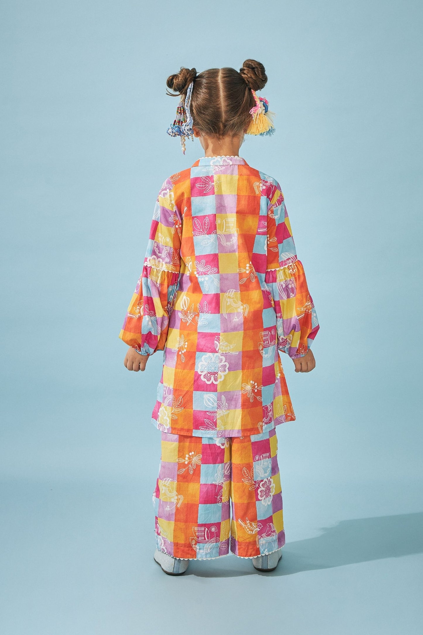 Patchwork Printed Girls Coord