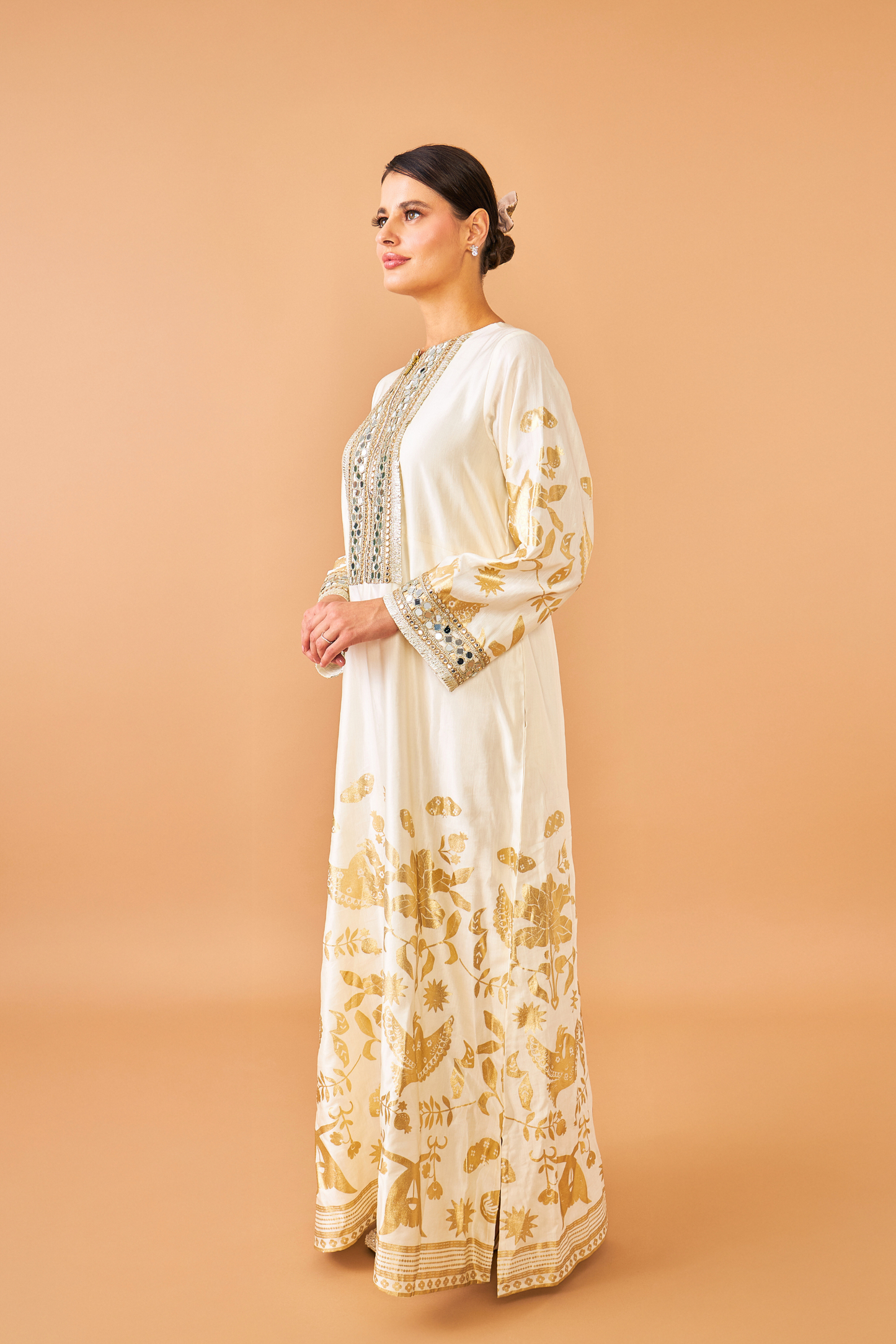 Alba Gold  Long Dress - Mom & Me