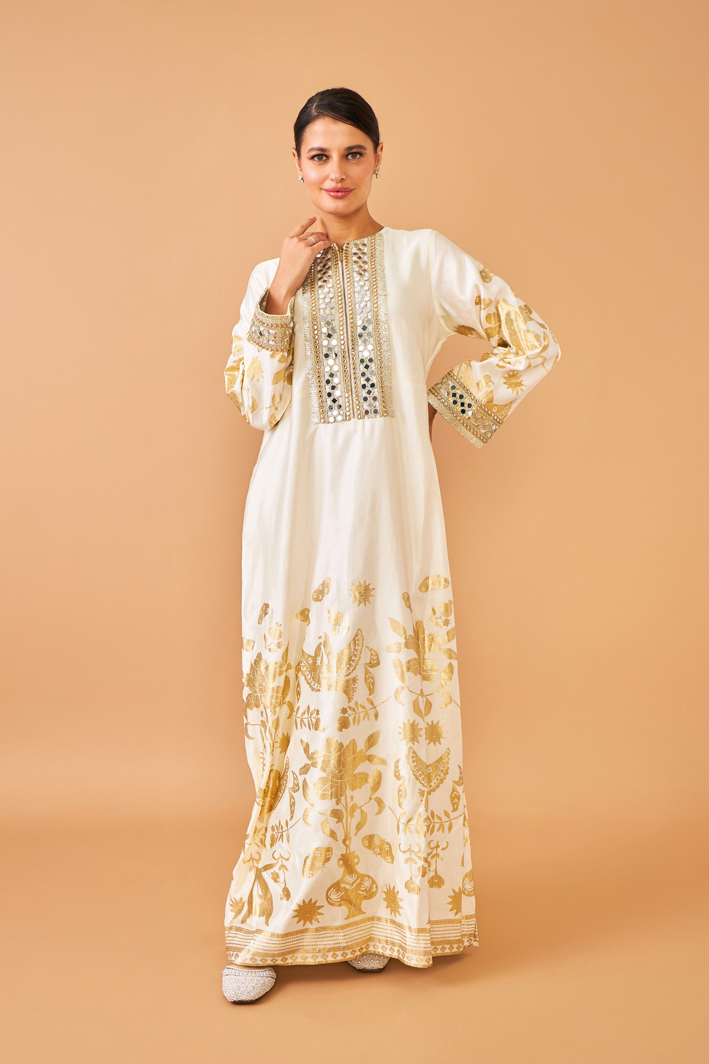 Alba Gold Ladies Long Dress