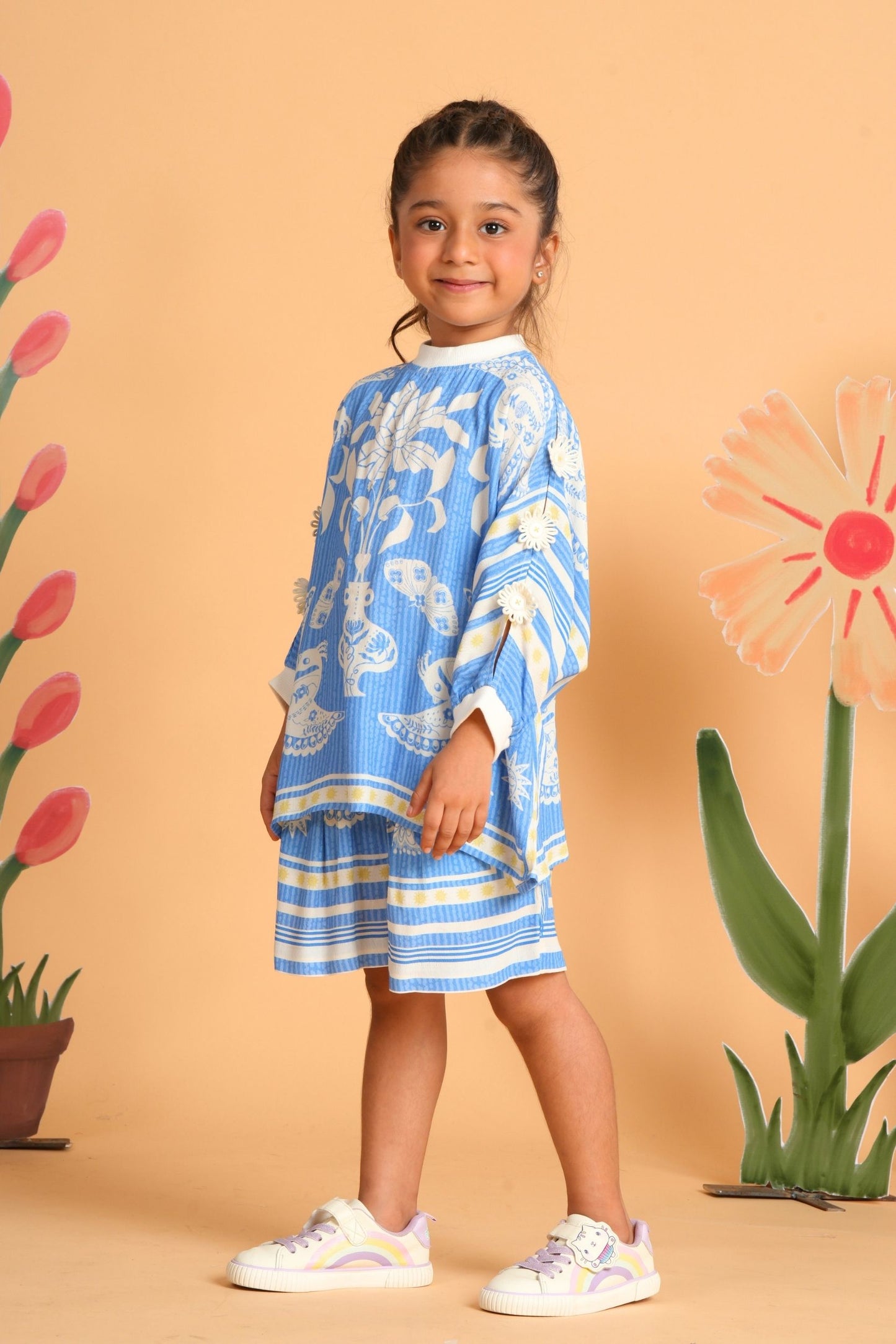 Nola Blue Co-Ord Shorts Set