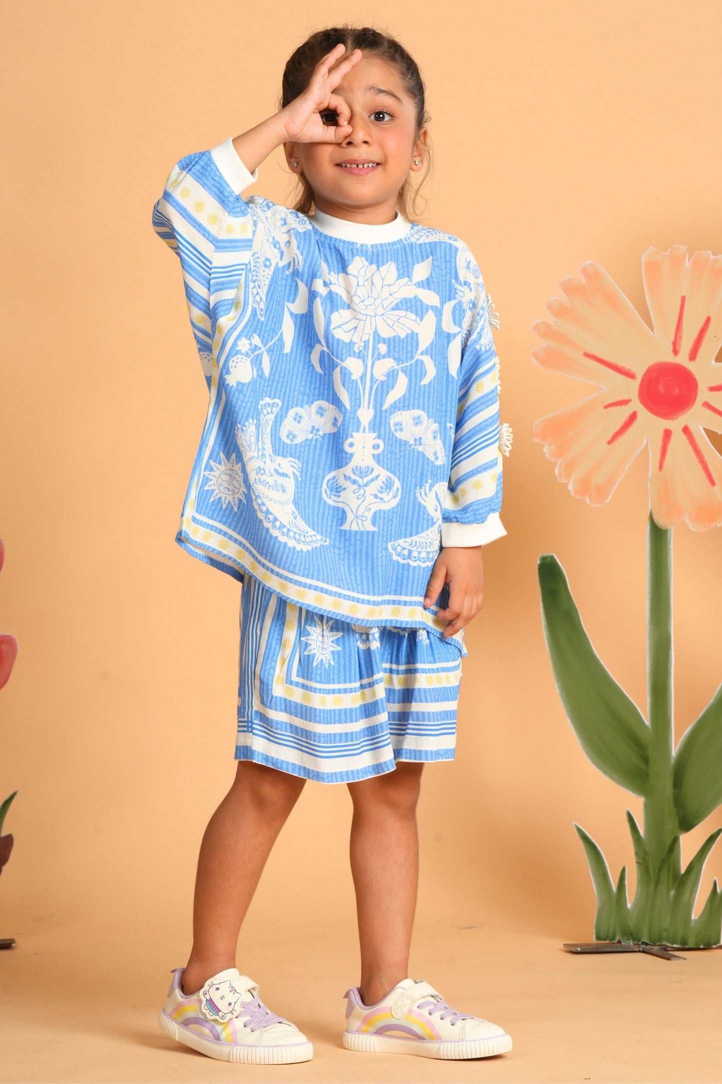 Nola Blue Co-Ord Shorts Set