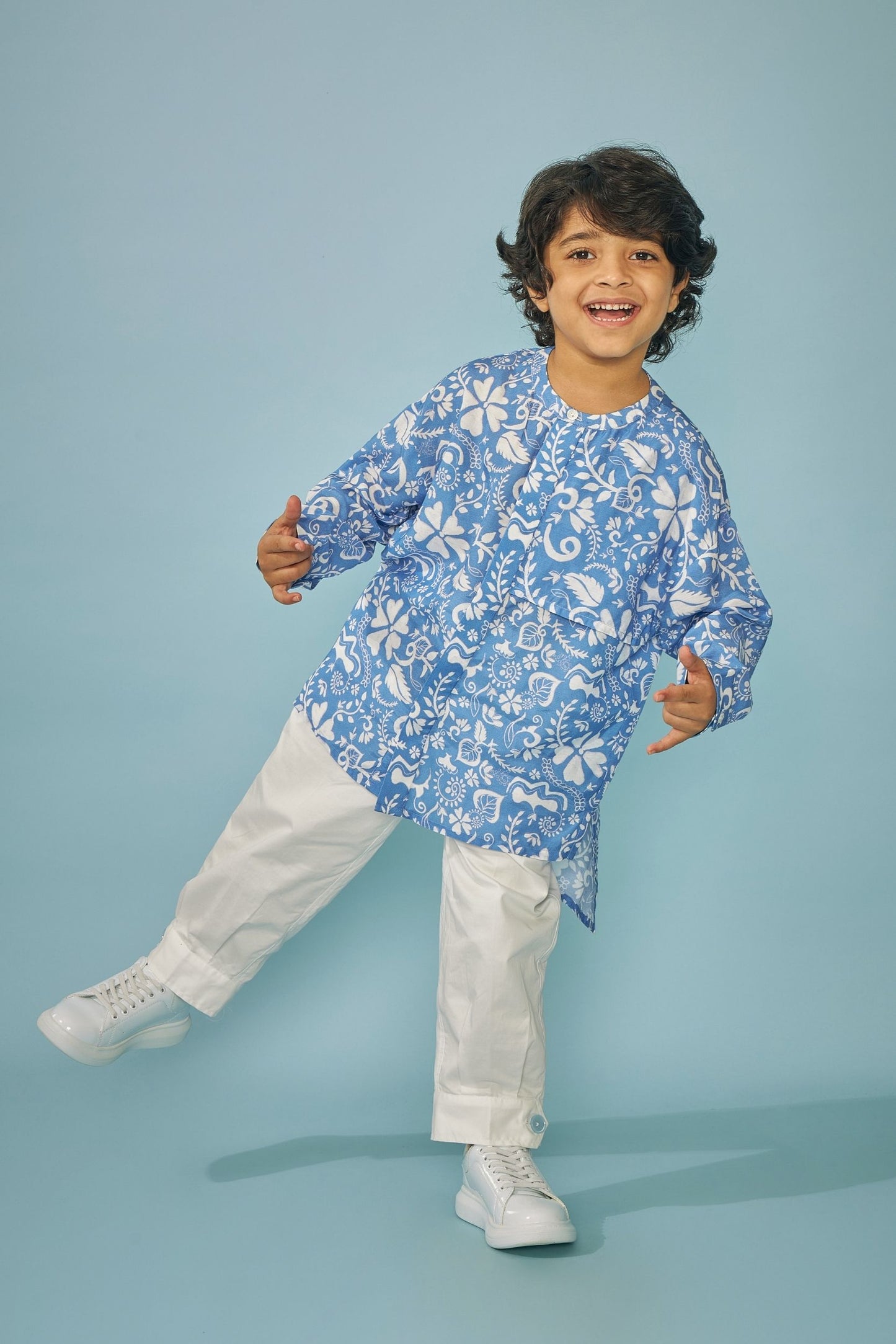 Pottery Blue Boys Shirt Trouser Coord