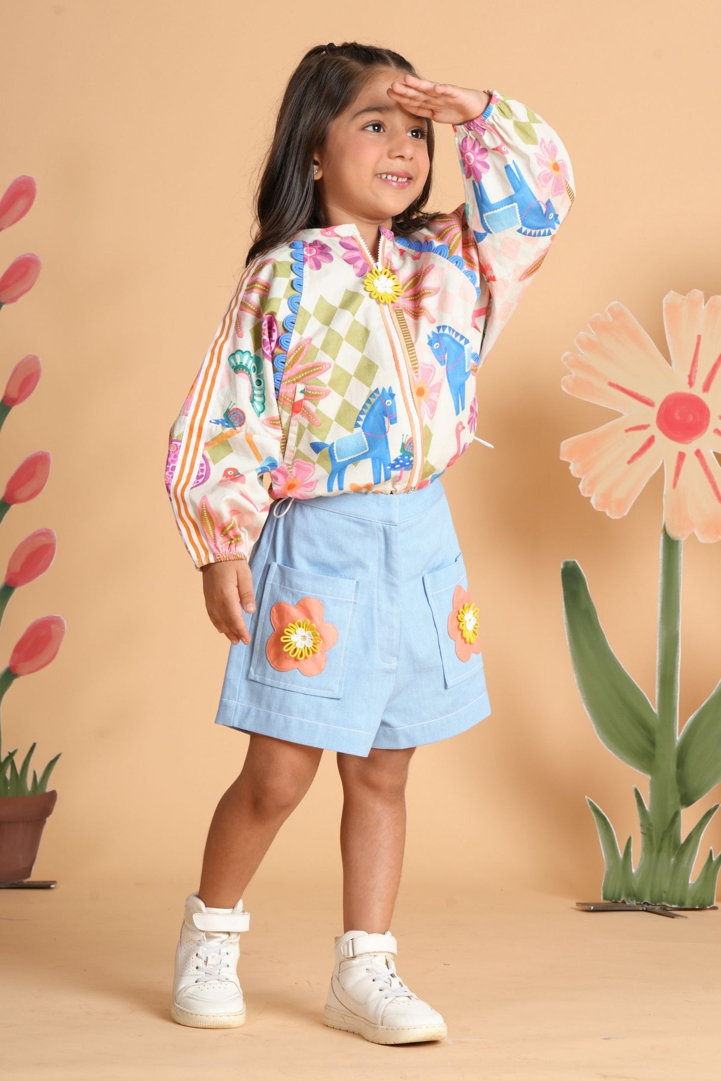 Pony Princess Embellished Jacket & Shorts Set