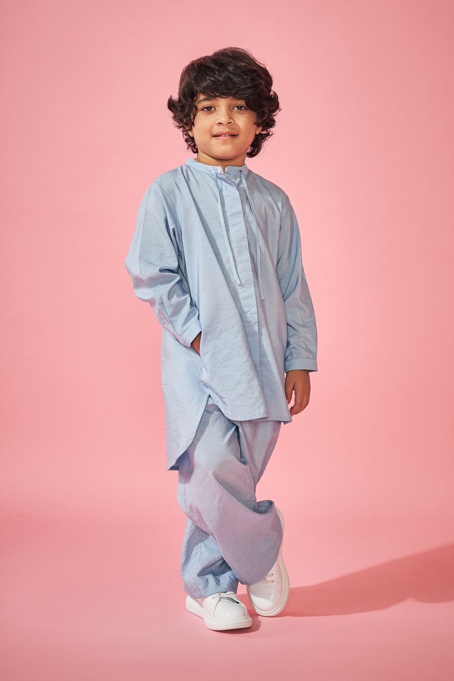 Blue Boys Kurta Trouser Coord (2 pc set)