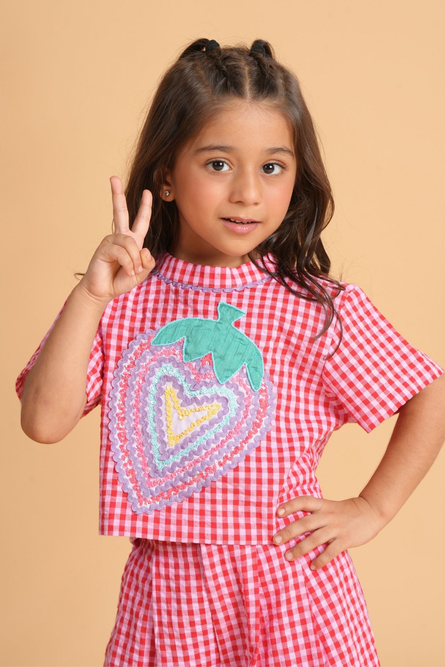 Berry Pop Girls Embroidered Co-ord Set