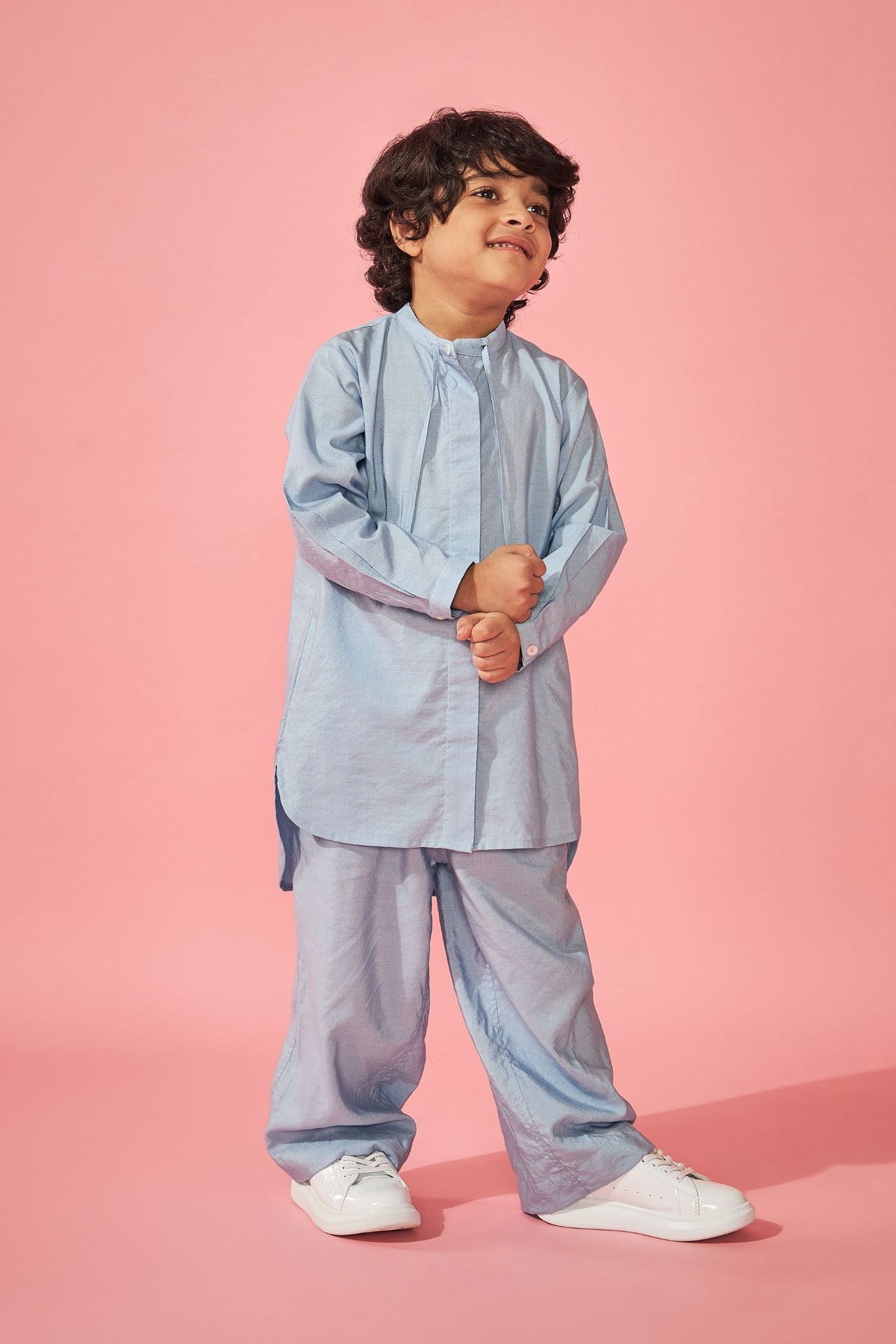 Blue Boys Kurta Trouser Coord (2 pc set)