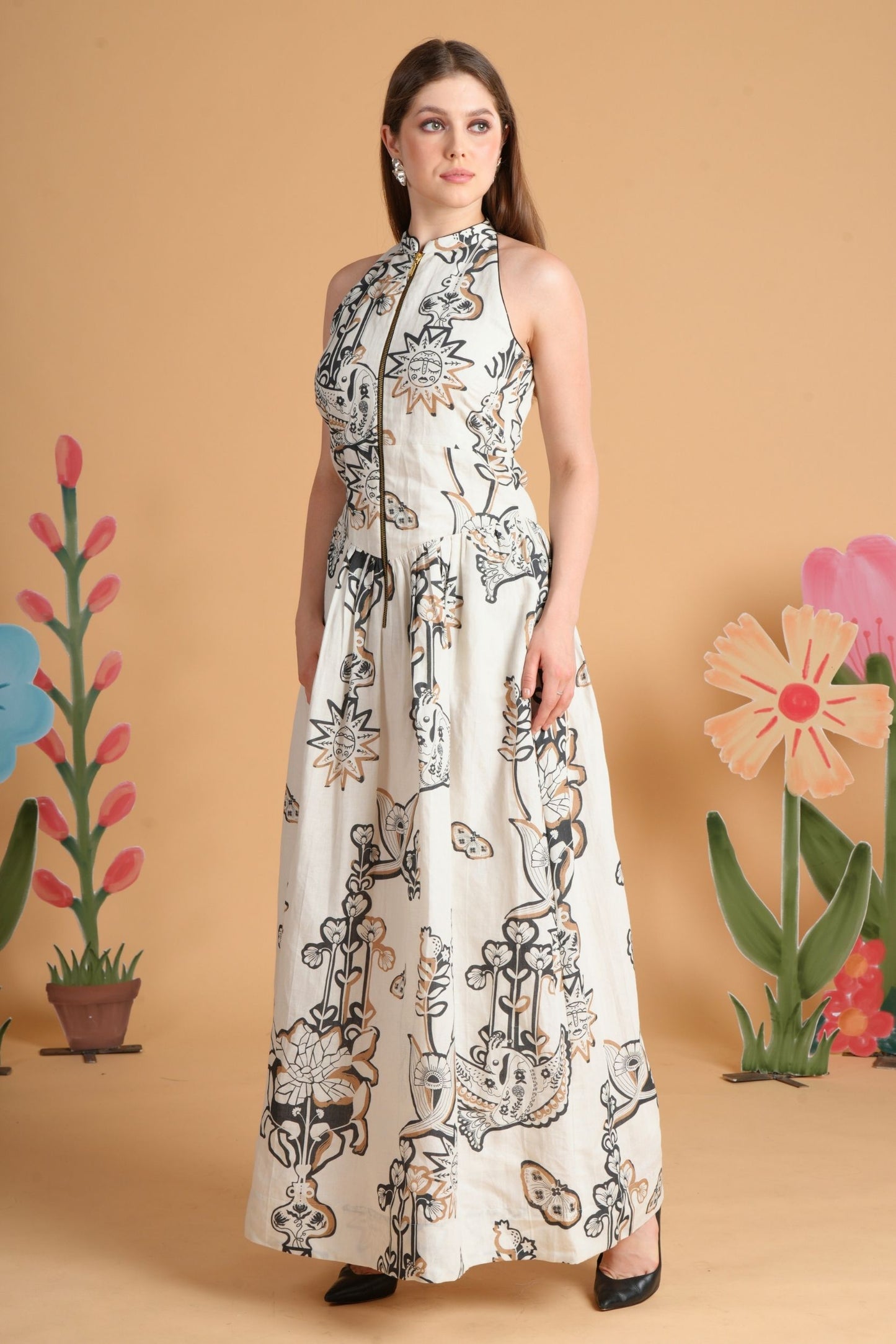 Soraya Printed Ladies Long Dress