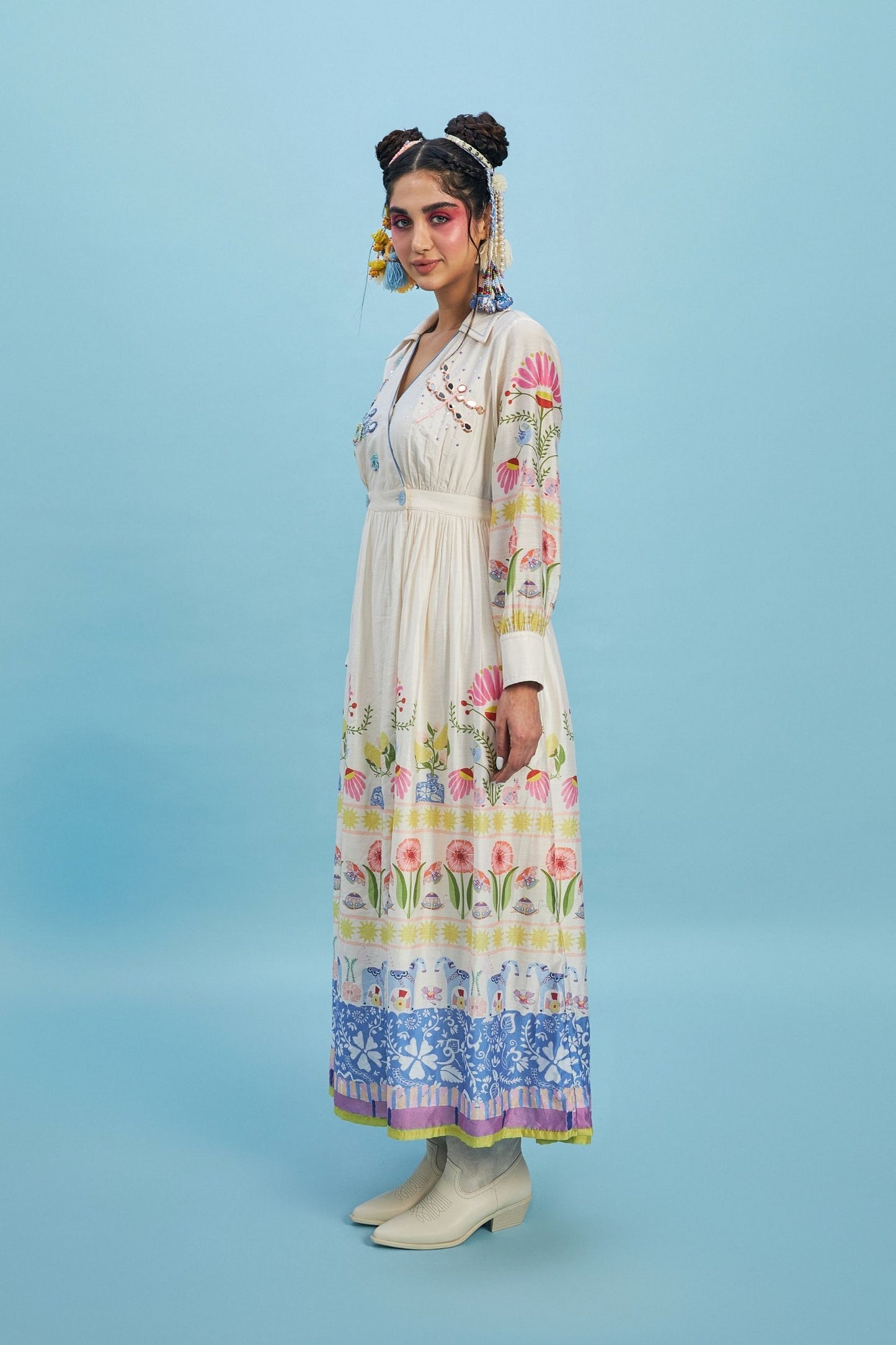 Dala Embellished Ladies Wrap Maxi Dress