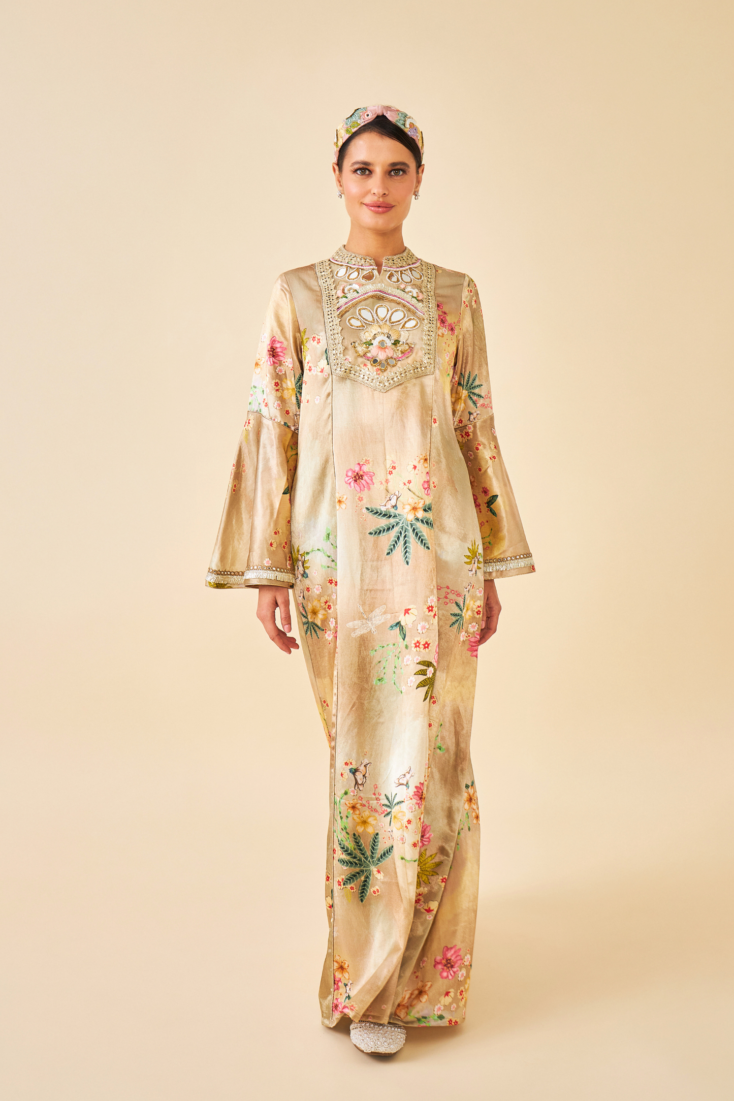 Clea Gold Long Dress  - Mom & Me