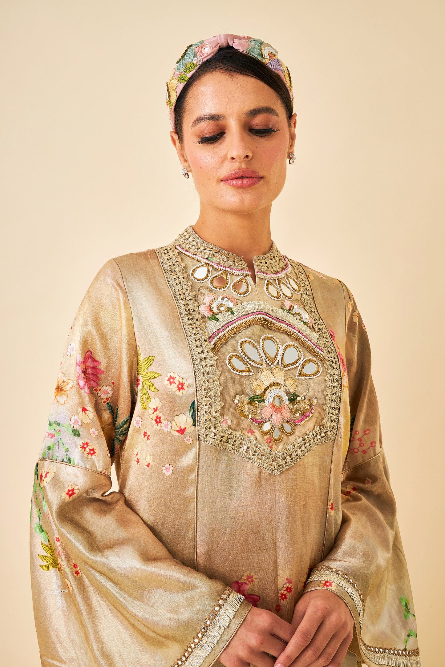 Clea Gold Long Dress  - Mom & Me