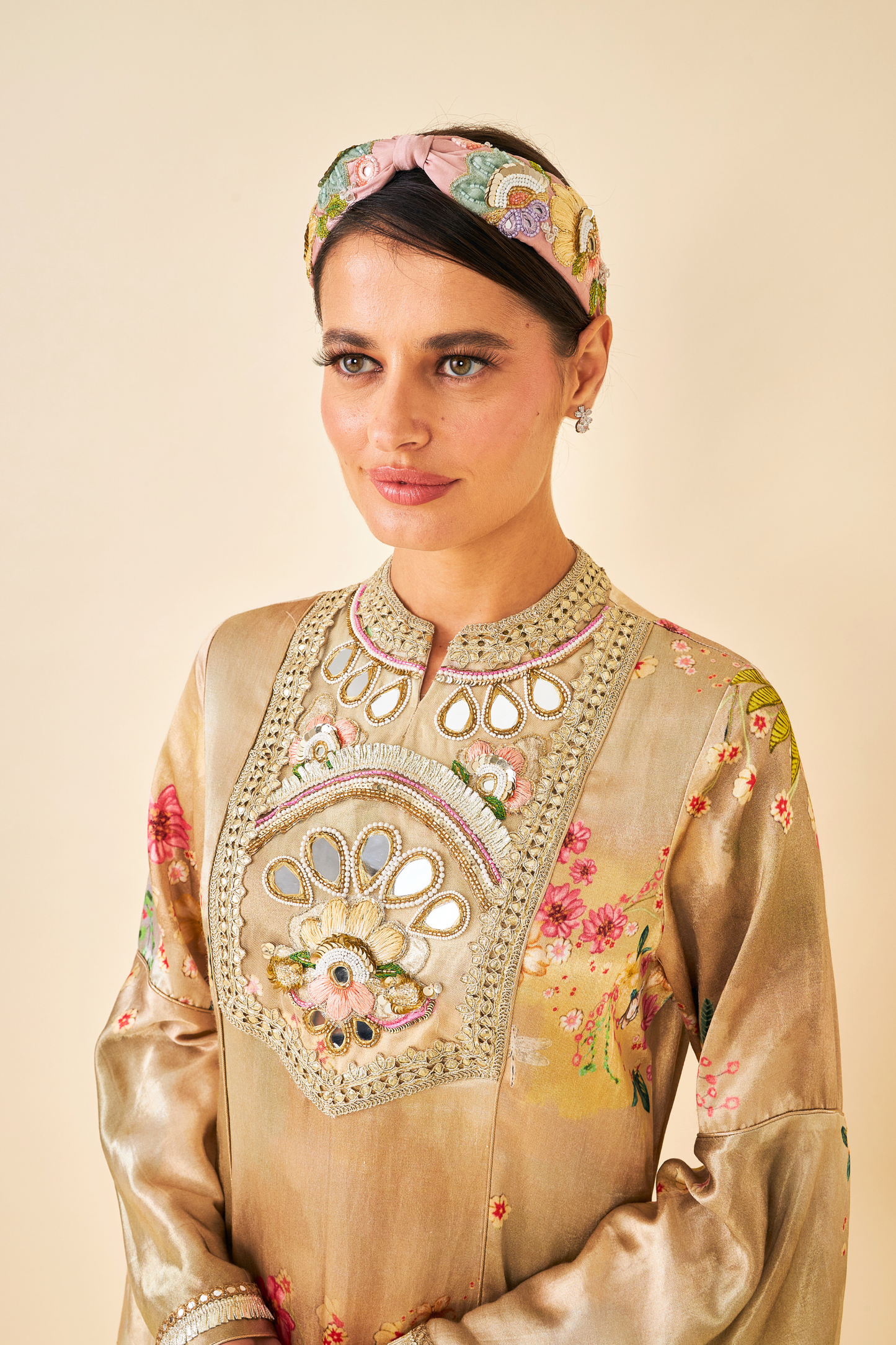 Clea Gold Long Dress  - Mom & Me