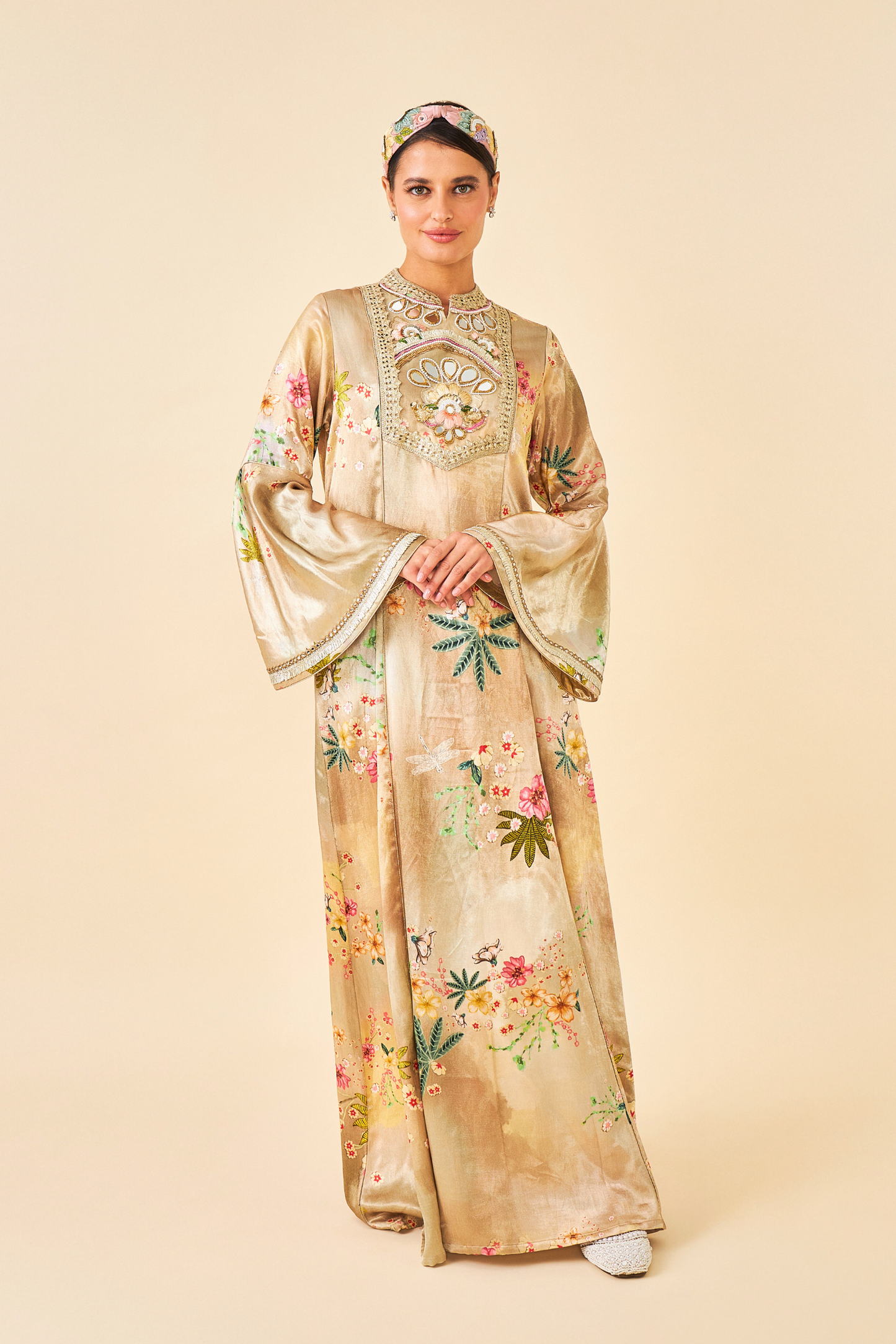 Clea Gold Long Dress  - Mom & Me