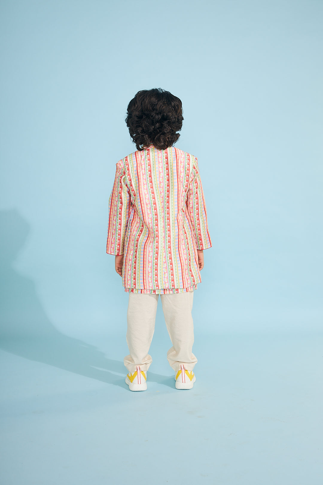 Candy Stripe Boys Embellished Jacket With Tunic And Trouser Coord (3 Pc Set)