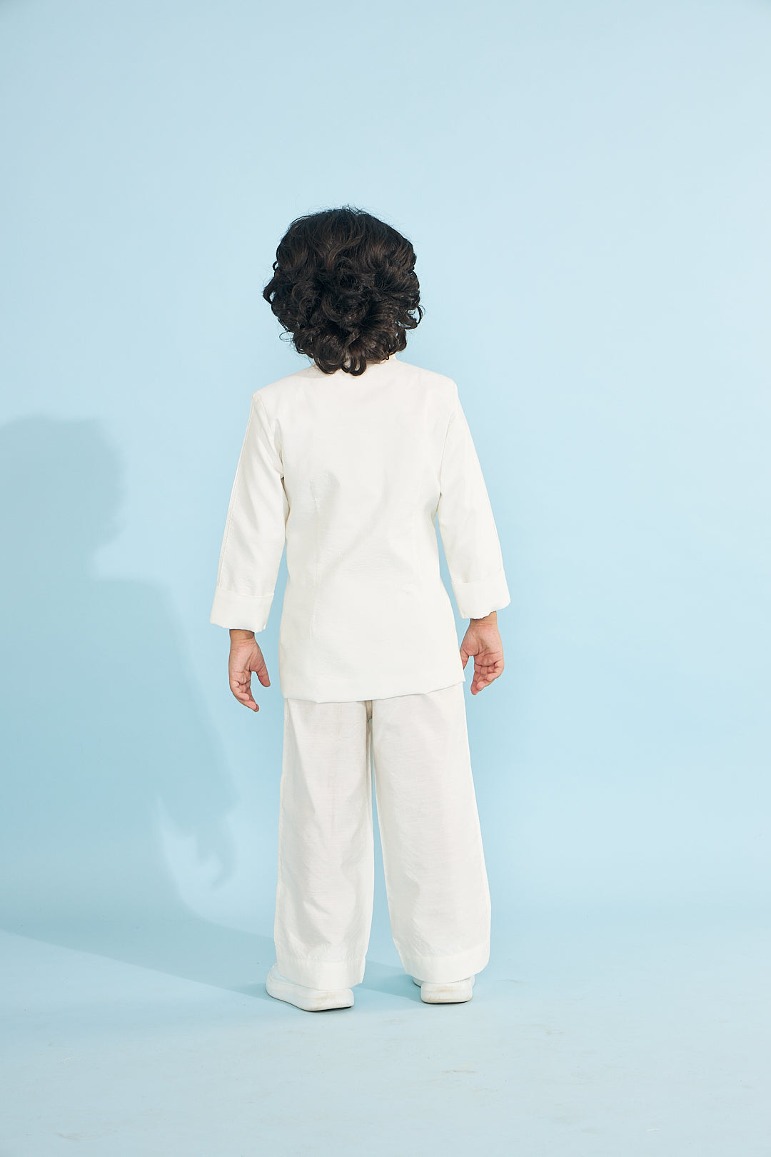 White Boys  Jacket With Trouser Coord (2 Pc Set)