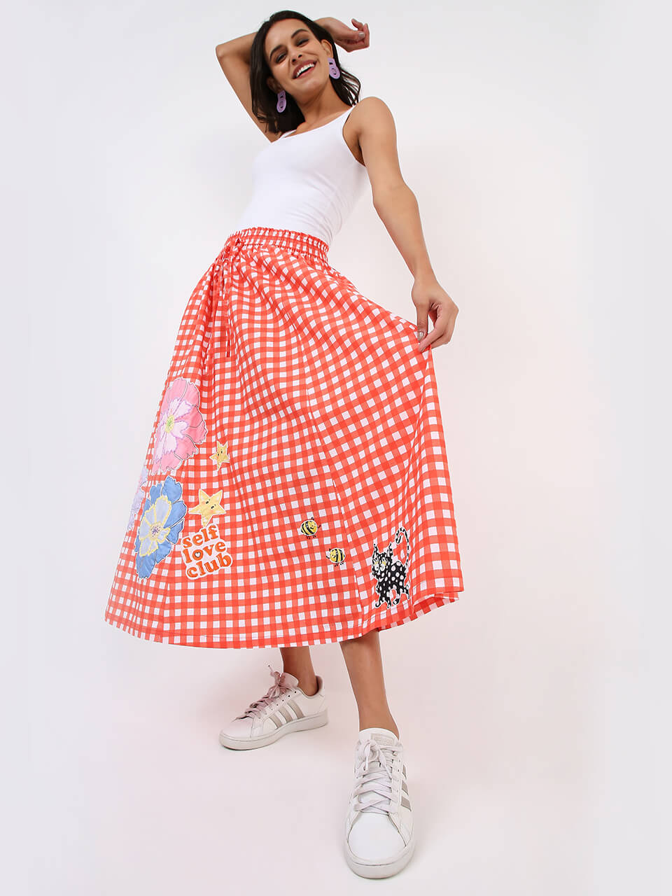 The Bobo Embroidered Printed Skirt