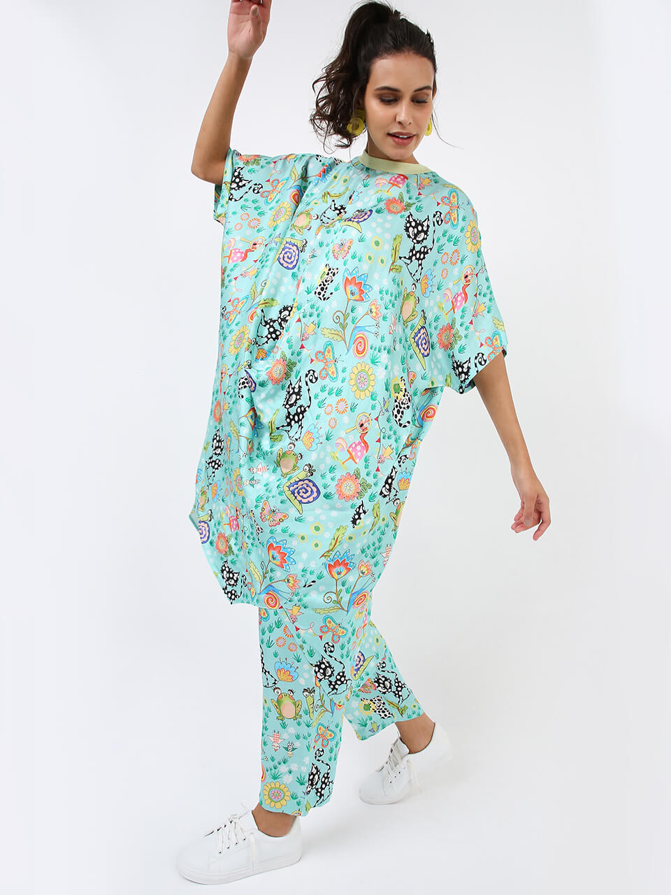 Once and Floral Printed Drape Co-ord Set