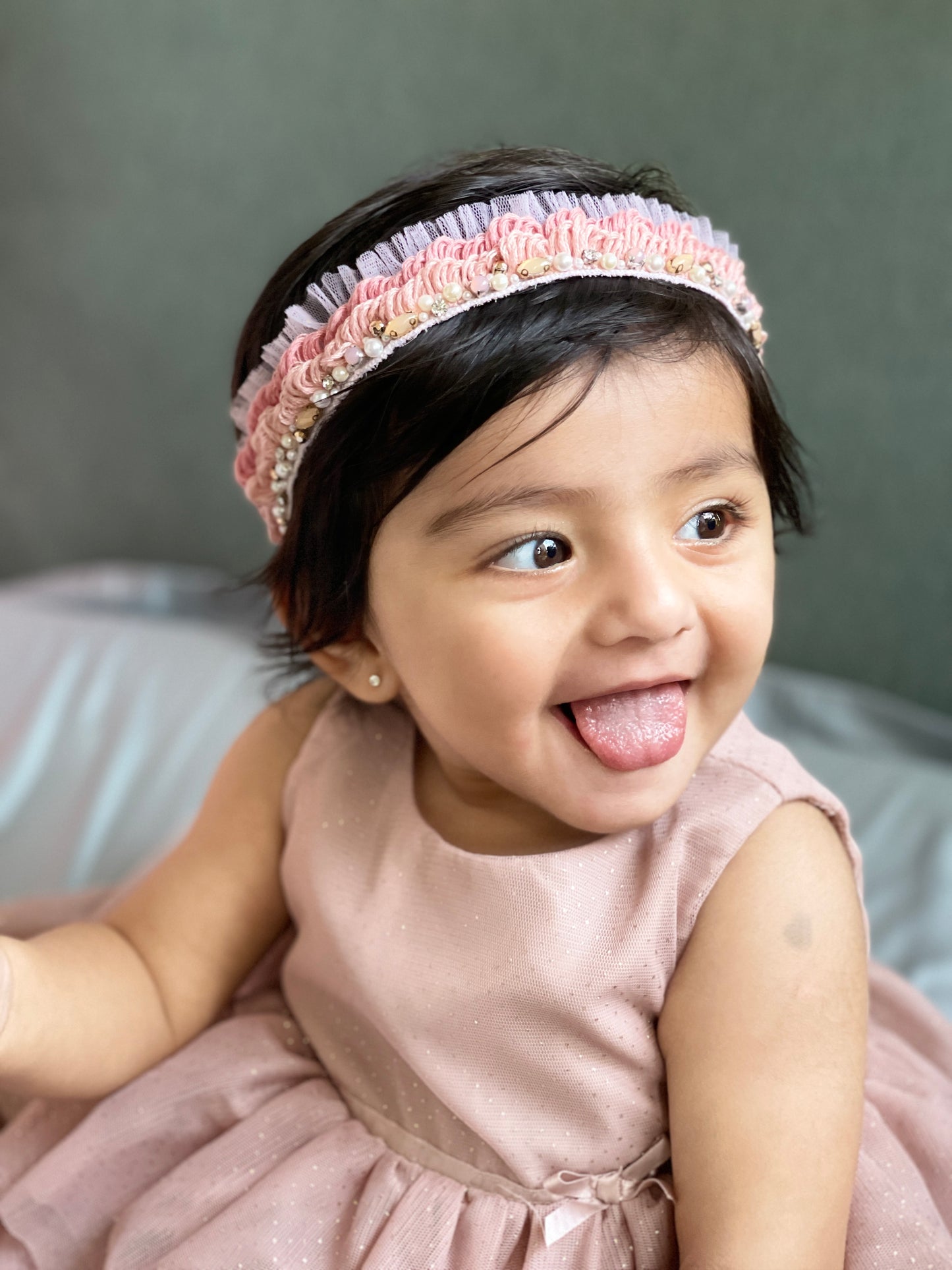 Baby Tabitha Pink Handmade Headband