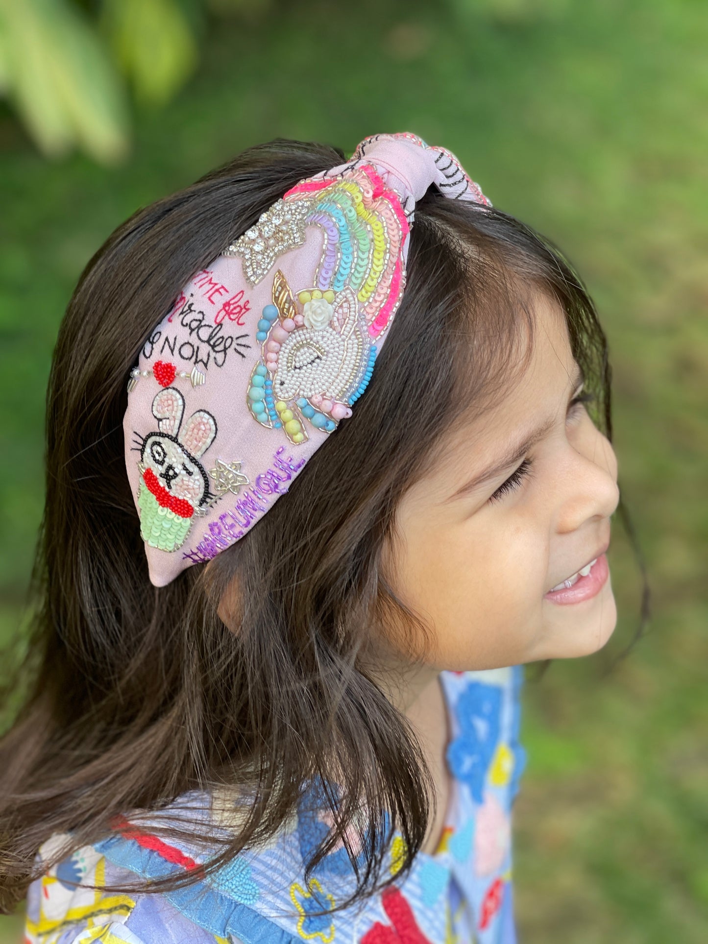 Darcey Unicorn Headband On Kids