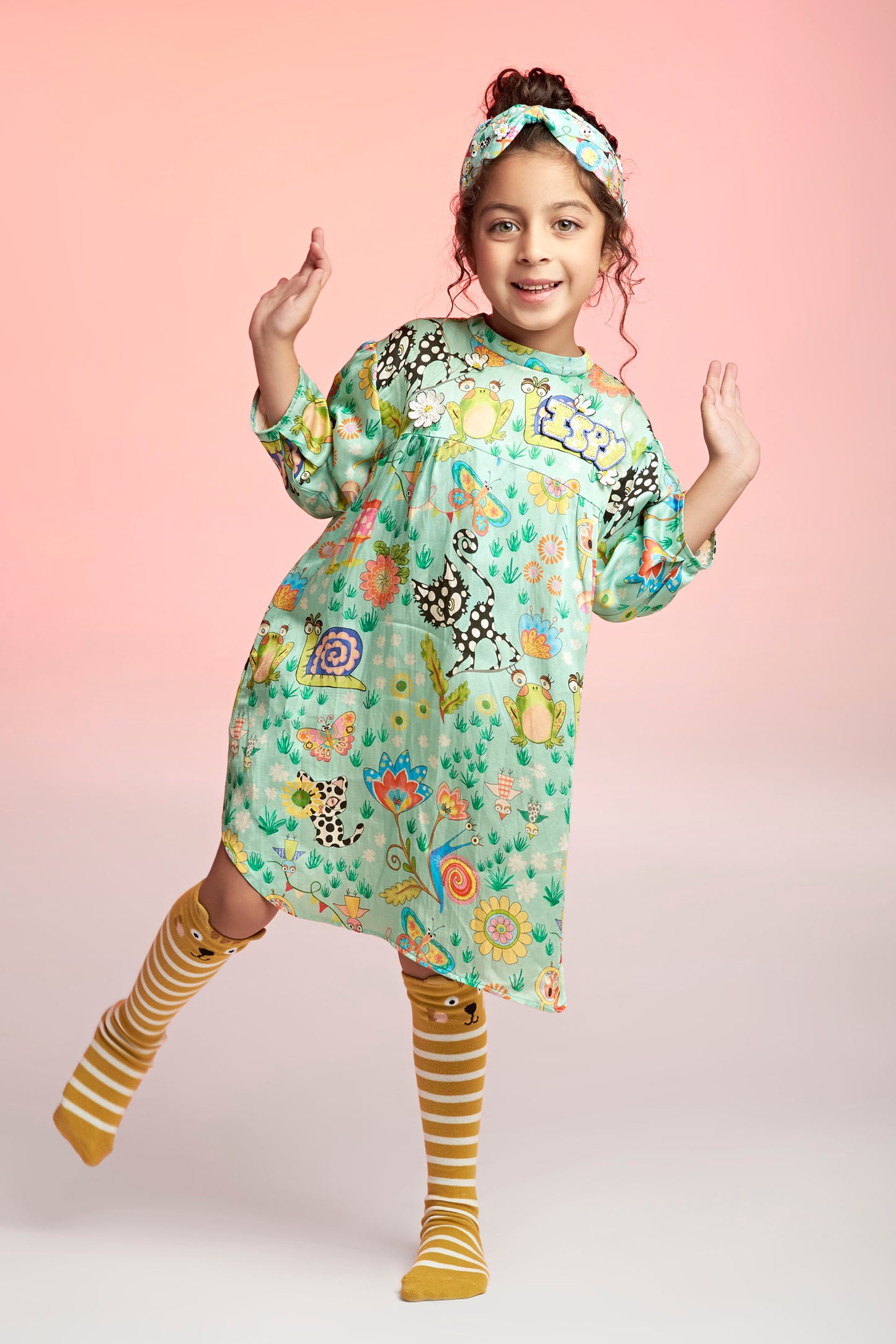 Once and Floral Printed Dress Mini Kids