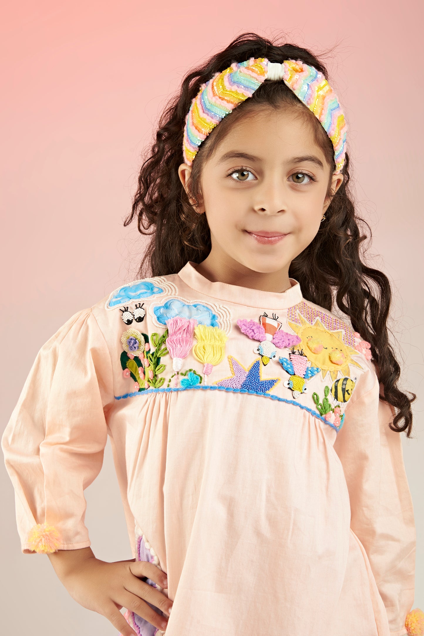 KEWT Love Embroidered Dress Mini Kids - Joey & Pooh