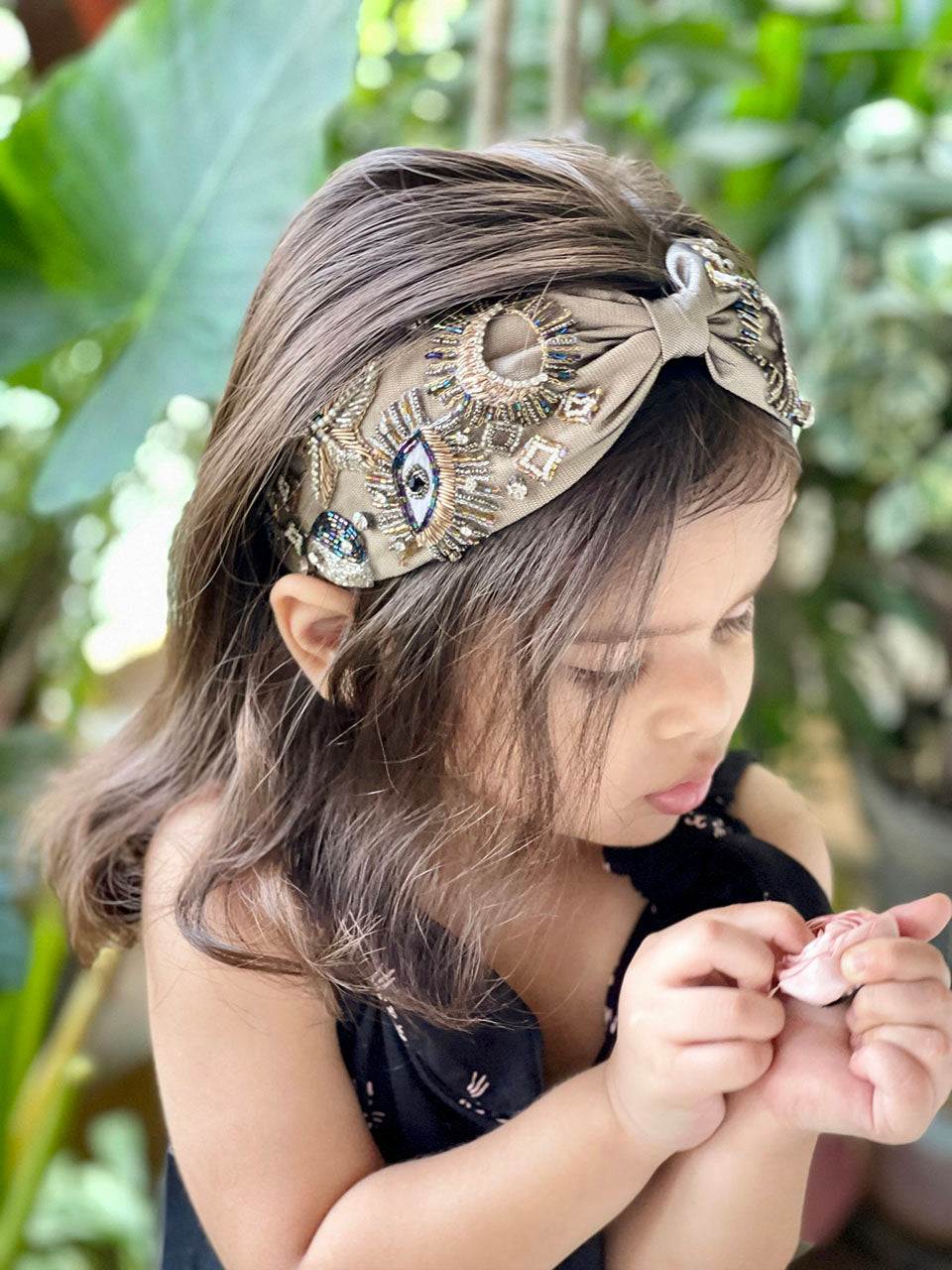 Tinsel Embroidered Headband Kids