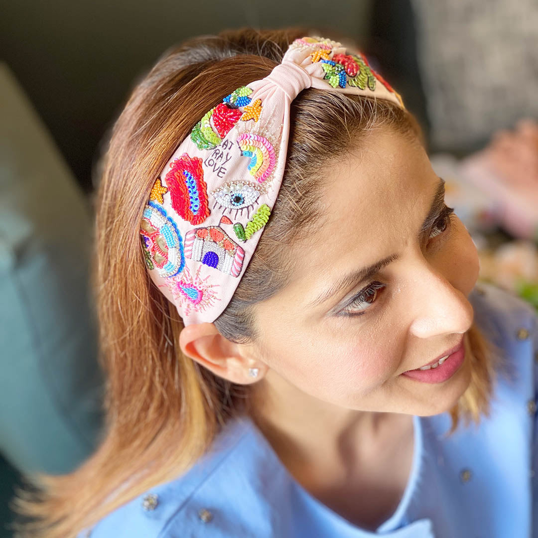 Zoe Embroidered Headband by Joey & Pooh