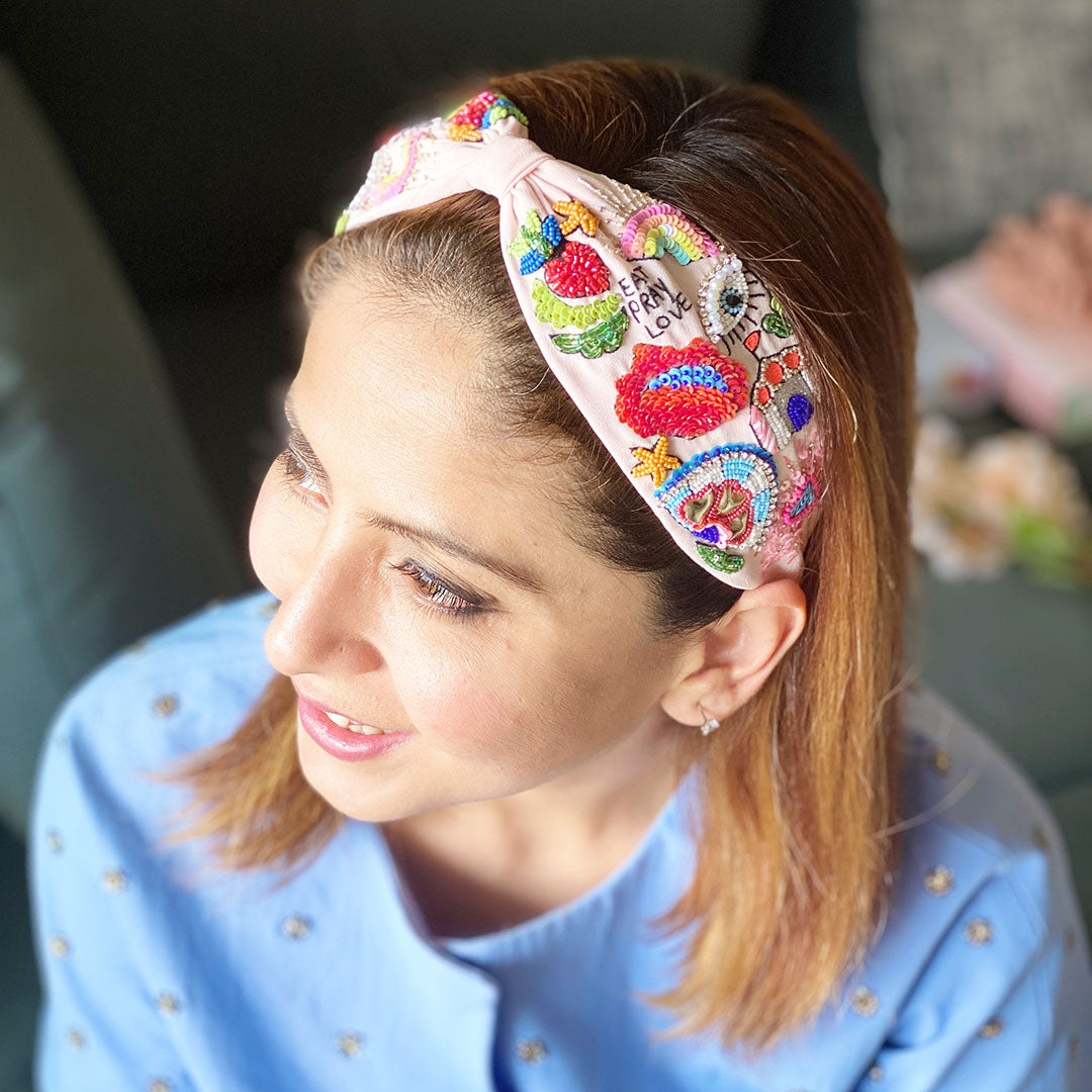 Zoe Embroidered Headband by Joey Pooh 