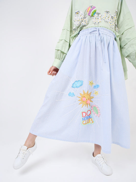 The MOLLY Embroidered Printed Skirt