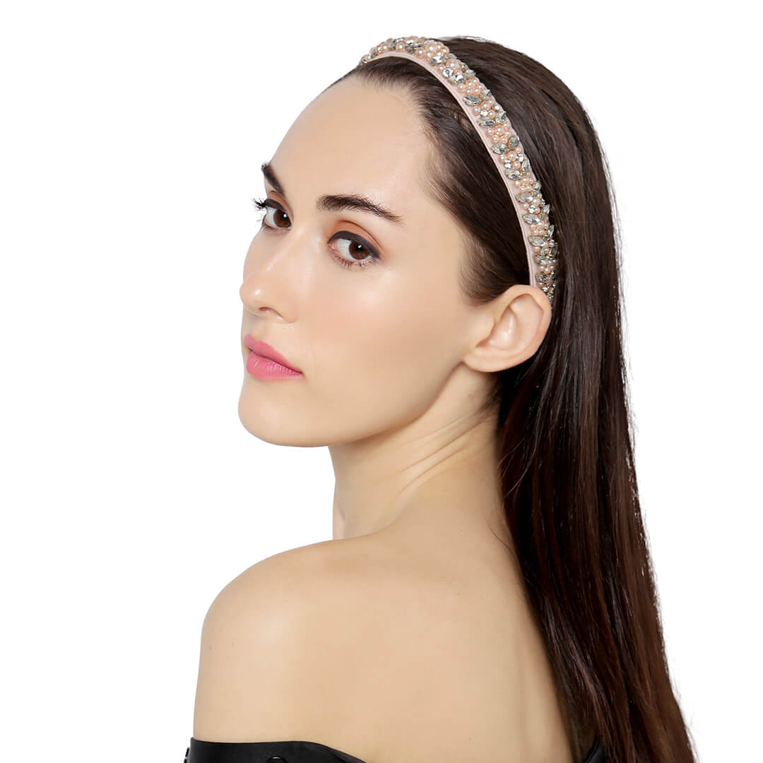 Delilah Pink Embellished Headband