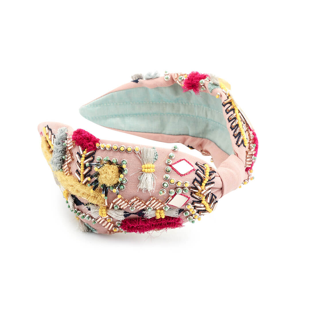 Soraya Pink Handmade Headband (Joey & Pooh X Payal Singhal)