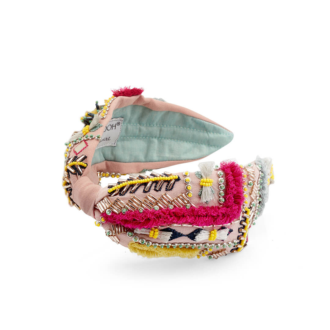 Soraya Pink Handmade Headband (Joey & Pooh X Payal Singhal)